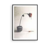 Cuadro Poster de Pared 70x100cm Póster Marco Símbolo Rosa Sufrimiento Wall Art