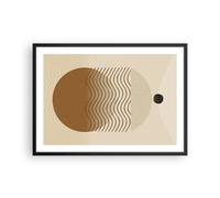 Cuadro Poster de Pared 70x50cm Marco Abstracción Geometría Minimalismo Art
