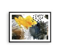 Cuadro Poster de Pared 70x50cm Póster Marco Abstracción Patrones Manchas Art