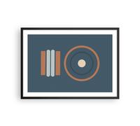 Cuadro Poster de Pared 70x50cm Póster Marco Abstracto Moderno Patrones Wall Art