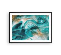 Cuadro Poster de Pared 70x50cm Póster Marco Agua Mar Océano Wall Art Prints