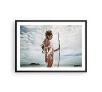 Cuadro Poster de Pared 70x50cm Póster Marco Ardiente Hombre Mujer Wall Art