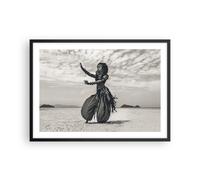 Cuadro Poster de Pared 70x50cm Póster Marco Bailarina Popular Oriental Wall Art