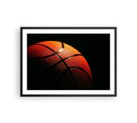 Cuadro Poster de Pared 70x50cm Póster Marco Baloncesto juego deportes Wall Art