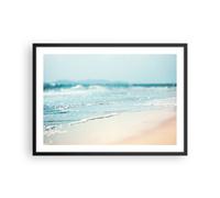 Cuadro Poster de Pared 70x50cm Póster Marco Borde Ola Agua Wall Art Prints Decor