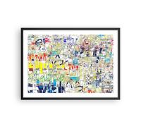 Cuadro Poster de Pared 70x50cm Póster Marco Calle graffiti pared mural Wall Art
