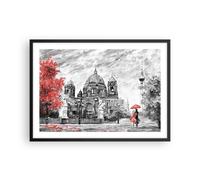 Cuadro Poster de Pared 70x50cm Póster Marco Catedral Berlín Amantes Wall Art