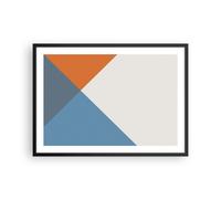 Cuadro Poster de Pared 70x50cm Póster Marco Cuatro Los Colores Abstracción Art