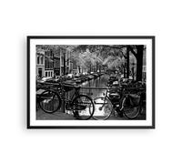 Cuadro Poster de Pared 70x50cm Póster Marco Holanda canal Wall Art Prints Decor