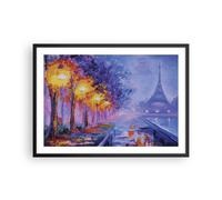 Cuadro Poster de Pared 70x50cm Póster Marco París Faroles Eiffel Wall Art Prints