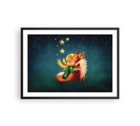 Cuadro Poster de Pared 70x50cm Póster Marco Pequeño Príncipe noviembre Wall Art