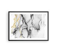 Cuadro Poster de Pared 70x50cm Póster Marco Piedra Abstracción Contrastando Art