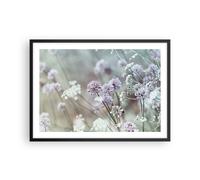 Cuadro Poster de Pared 70x50cm Póster Marco Prado Ajo Flor Wall Art Prints Decor