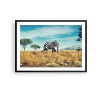 Cuadro Poster de Pared 70x50cm Póster Marco Surrealista Elefante Costillas Art