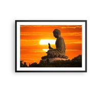 Cuadro Poster de Pared 70x50cm Póster Marco templo buda Wall Art Prints Decor
