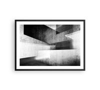 Cuadro Poster de Pared 70x50cm Póster Marco Tridimensional Ilusión Óptica Art
