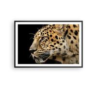 Cuadro Poster de Pared 91x61cm Animales leopardo gato salvaje animales salvajes