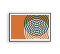 Cuadro Poster de Pared 91x61cm Póster Marco Abstracción Moderno Círculos Art