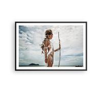 Cuadro Poster de Pared 91x61cm Póster Marco Ardiente Hombre Mujer Wall Art