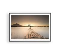 Cuadro Poster de Pared 91x61cm Póster Marco Balsa Oeste El Sol Wall Art Prints
