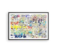 Cuadro Poster de Pared 91x61cm Póster Marco Calle graffiti pared mural Wall Art
