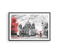 Cuadro Poster de Pared 91x61cm Póster Marco Catedral Berlín Amantes Wall Art