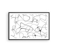 Cuadro Poster de Pared 91x61cm Póster Marco Línea Nada Patrón Wall Art Prints
