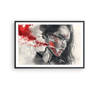 Cuadro Poster de Pared 91x61cm Póster Marco mujer cara arte Wall Art Prints