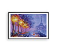 Cuadro Poster de Pared 91x61cm Póster Marco París Faroles Eiffel Wall Art Prints