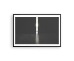 Cuadro Poster de Pared 91x61cm Póster Marco Puerta Hombre Luz Wall Art Prints