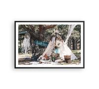 Cuadro Poster de Pared 91x61cm Póster Marco Recién casados Amor Paisajes Art