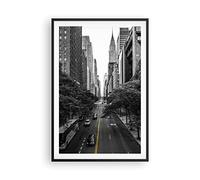 Cuadro Póster Marco Negro 61x91 cm Arquitectura Blanco y Negro - 5184 - P2B | Moderno Vertical Cuadros de Pared Decoración Cuadro Decorativo Salón Dormitorio Cocina Lámina Imágenes Wall Art ARTTOR
