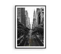 Cuadro Póster Marco Negro 70x100 cm Arquitectura Blanco y Negro 5184 P2B