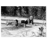 Cuadro Romy Schneider y Alain Delon en 1968 Alu - Made in France