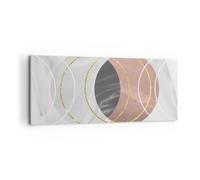 Cuadro Sobre Lienzo 100x40cm Cuadros Pared Abstracción Formas Pieza Wall Art