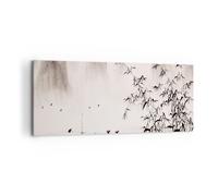 Cuadro Sobre Lienzo 100x40cm Cuadros Pared bambú negro china Wall Art Prints