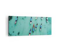 Cuadro Sobre Lienzo 100x40cm Cuadros Pared Barcos Con Aire Wall Art Prints Decor