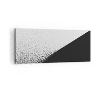 Cuadro Sobre Lienzo 100x40cm Cuadros Pared Blanco Y Negro De Fondo Geometría Art