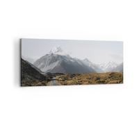 Cuadro Sobre Lienzo 100x40cm Cuadros Pared Camino Montaña Cumbres Wall Art