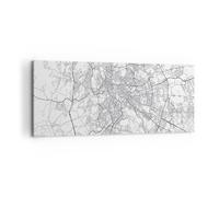 Cuadro Sobre Lienzo 100x40cm Cuadros Pared Ciudad Mapa Roma Wall Art Prints