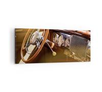 Cuadro Sobre Lienzo 100x40cm Cuadros Pared Coche Retro Antiguo Wall Art Prints