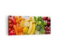 Cuadro Sobre Lienzo 100x40cm Cuadros Pared Comida vegetales comer fresco Art