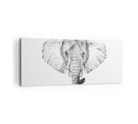 Cuadro Sobre Lienzo 100x40cm Cuadros Pared Elefante áfrica ejemplo niños Art