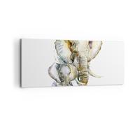 Cuadro Sobre Lienzo 100x40cm Cuadros Pared Elefantes animal safari áfrica Art