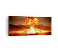 Cuadro Sobre Lienzo 100x40cm Cuadros Pared Guerra bomba nuclear seta apocalipsis