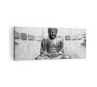 Cuadro Sobre Lienzo 100x40cm Cuadros Pared Japonés Buda Estatua Wall Art Prints