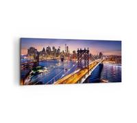 Cuadro Sobre Lienzo 100x40cm Cuadros Pared Los eeuu américa nueva york manhattan