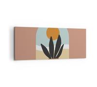 Cuadro Sobre Lienzo 100x40cm Cuadros Pared Minimalista Ventana Flor Wall Art