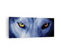 Cuadro Sobre Lienzo 100x40cm Cuadros Pared Mira El Lobo Ojos Wall Art Prints