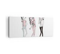 Cuadro Sobre Lienzo 100x40cm Cuadros Pared Niñas Moda Tendencias reunión Art